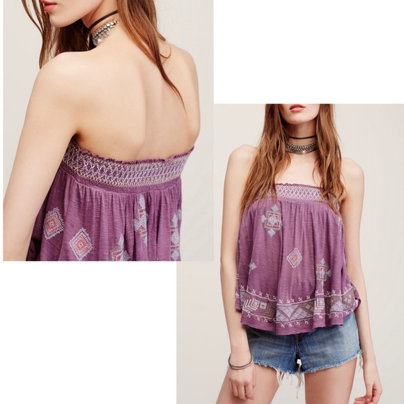 NWOT Free people Boho Tube Top - Picture 2 of 13